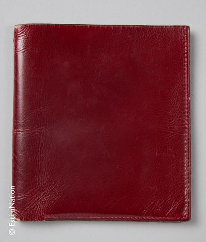 HERMES Paris vintage CARD and DOCUMENT HOLDER in burgundy box (firm size: 11 x 10...