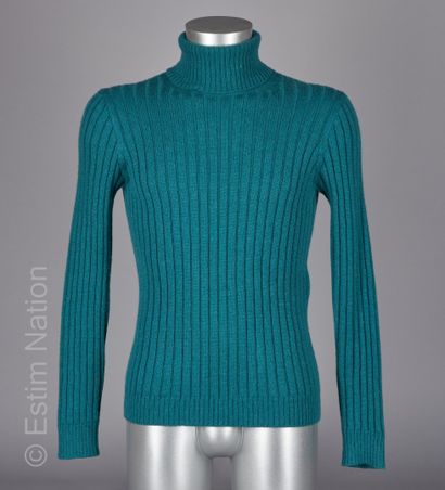 GUCCI Jade green ribbed wool-blend and alpaca knit turtleneck PULL (T XS) (minor...
