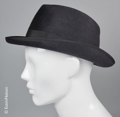 MOSSANT PARIS HAT with gray rabbit felt edges (T 60)