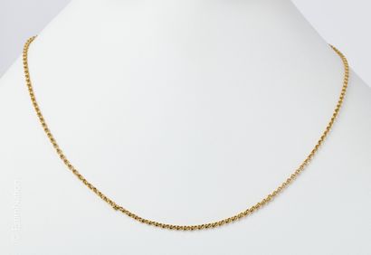CHAÎNE EN OR 18K (750/°°) yellow gold forçat chain. Lobster clasp. 
Gross weight:...