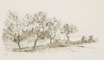 ART MODERNE Yves DE MARE (1924-1998) 

Country landscape

Ink and watercolor wash...