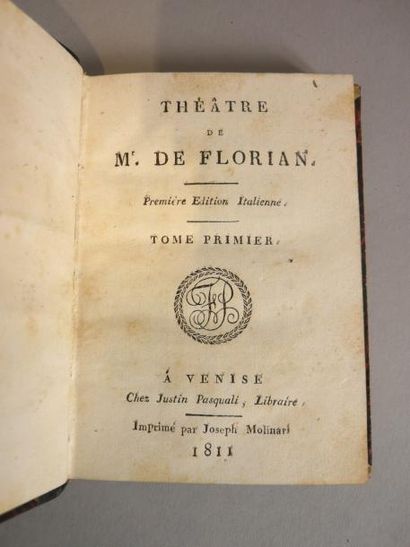 FLORIAN "Théâtre". 3 tomes. Première édition italienne, à Venise Chez Justin Pasquali,...