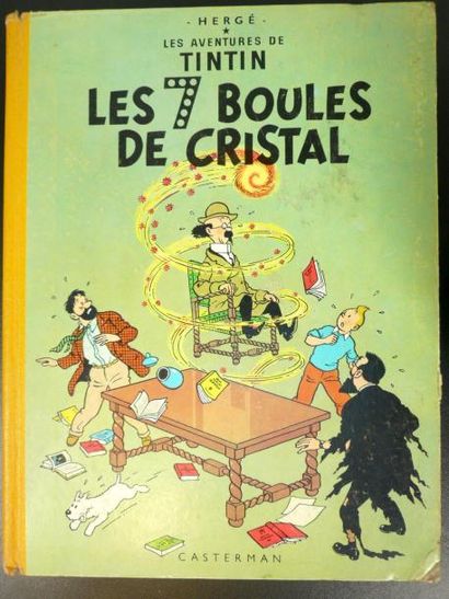 HERGÉ "LES AVENTURES DE TINTIN, les 7 boules de cristal". Ed. Casterman. 1955. B13....