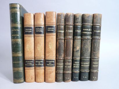 DIVERS XIXème - XXème Ensemble de neuf ouvrages reliés du XIXème et XXème siècle...