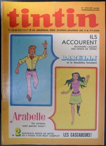 BANDES DESSINÉES (sur le thème de la) Lot de la revue Tintin du n°1212 à 1241. On...
