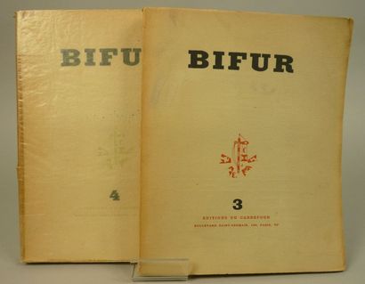 SURRÉALISME BIFUR, 1929 éditions du carrefour. 2 volumes N°3 et 4
