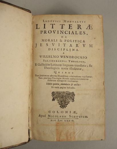Blaise PASCAL Lettres Provinciales, 

Edité en latin chez Schouten, 1679, 1 volume...