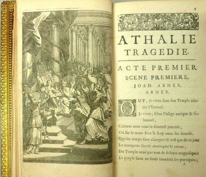 RACINE Jean (1639-1699) "Athalie Tragédie, tirée de l'Ecriture Sainte", in-12, Ed....