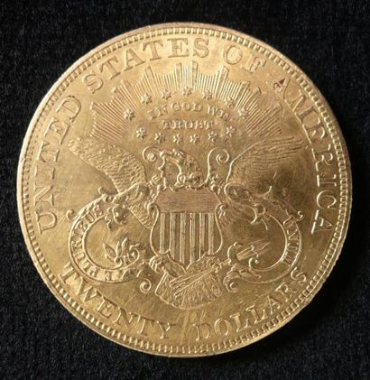 NUMISMATIQUE Lot de 2 pièces or 20 dollars US années 1884, 1904
