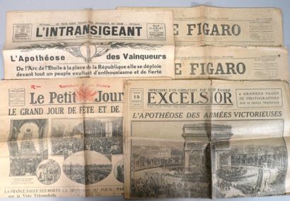 Lot de vieux journaux année 1919