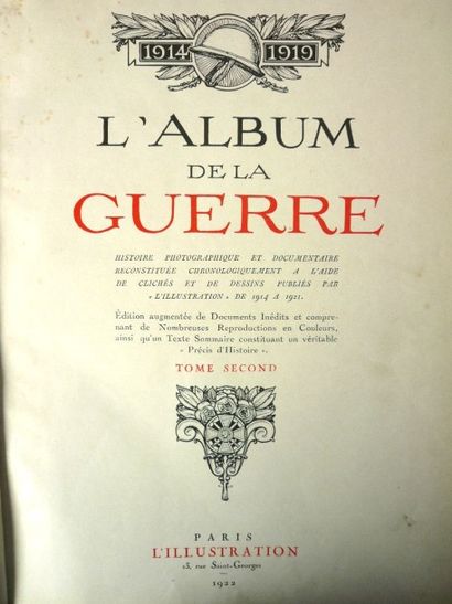 null L'Illustration: Album de la Grande Guerre 1914-1919. 

Deux volumes reliés en...