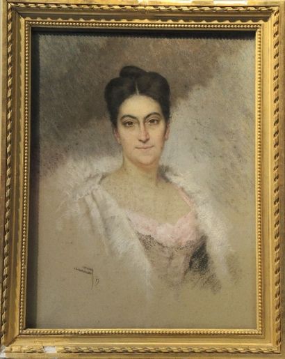 Jules Gabriel DUBOIS-MENANT (1855-?) "Portrait d'élégante"

Pastel signé en bas à...