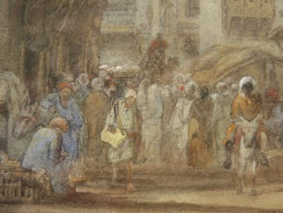 Bernard FIEDLER (1816-1904) "Vue d'une rue au Caire"

Aquarelle et crayon sur papier,...