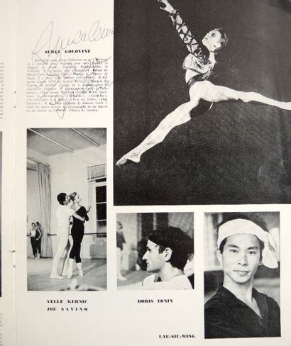 BALLETS RUSSES - DEDICACES Programme de ballet année 1965 au Théatre des Champs Elysées...