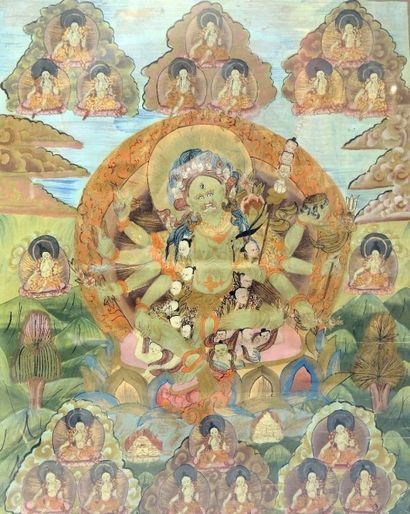 TIBET - TANGKA « Divinité tibétaine »

Gouache sur toile

49 x 38 cm

Encadrée