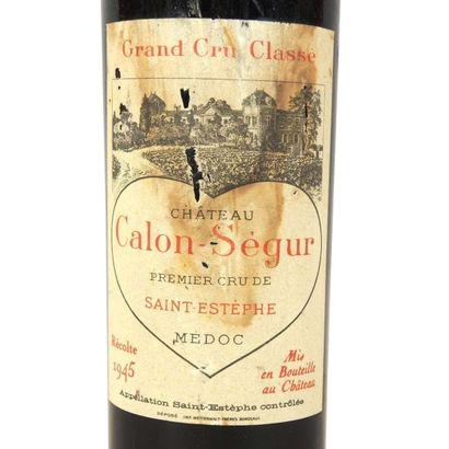 SAINT ESTEPHE - CALON SEGUR 1 bouteille de Château Calon Ségur 1er cru de Saint Estephe...
