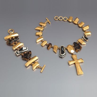 Christian Lacroix - (Eté 1994) Parure se composant d'un bracelet et d'un collier...
