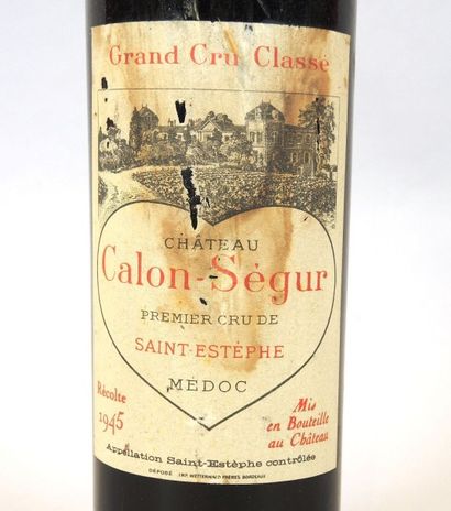 CHÂTEAU CALON SEGUR 1945 1 bouteille de Château Calon Ségur 3ème GCC Saint Estephe...