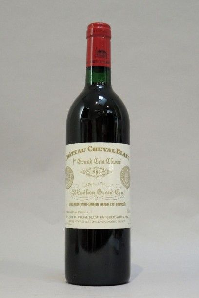 CHÂTEAU CHEVAL BLANC 1986 1 bouteille de Château Cheval Blanc 1986, 1er GCCA Saint...