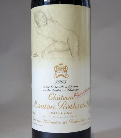 CHÂTEAU MOUTON ROTHSCHILD 1993 5 bouteilles de Château Mouton Rothschild, 1993, 1er...