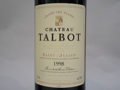 CHÂTEAU TALBOT 1998 5 bouteilles de Château Talbot 1998, 4è GCC Saint Julien 

(1...