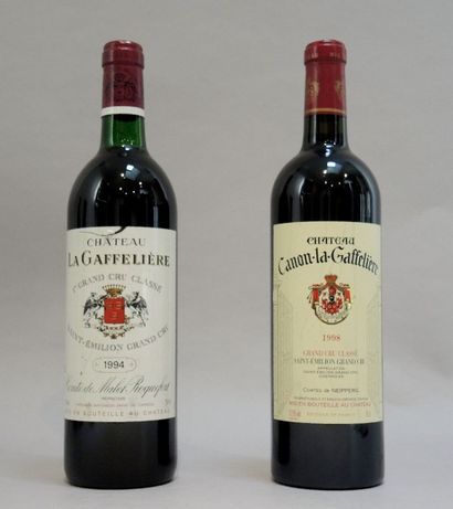 GRANDS CRUS SAINT ÉMILION 2 bouteilles: 

- 1 bouteille de Château Canon la Gaffelière,...
