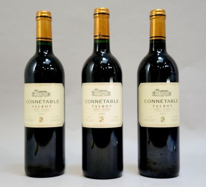 CHÂTEAU CONNÉTABLE TALBOT 3 bouteilles: 

- 2 bouteilles Château Connétable Talbot,...