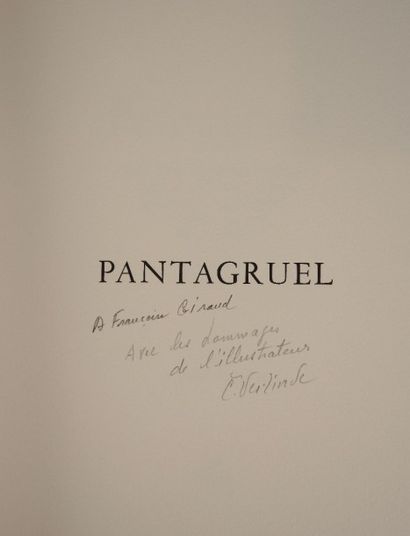RABELAIS - PANTAGRUEL Dessins de Claude Verlinde. Paris ed. de l'Atelier du Lys....
