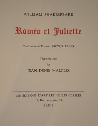 SHAKESPEARE Les tragédies (2). Les comédies (4). Paris, Les Heures Claires, 1971-1974....