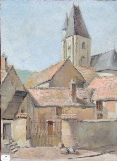 Ecole Moderne "Paysage au clocher d'église du Beauvaisis"

Huile sur carton. 

Dim:...