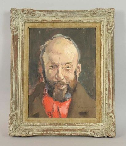 André GUERBILSKY (1907-?) "Portrait d'homme à la cravate rouge"

Huile sur panneau...