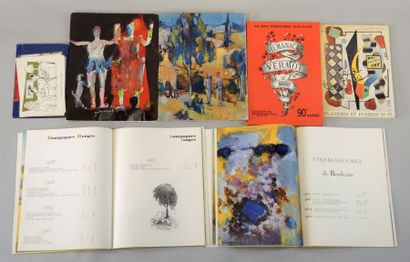CATALOGUES NICOLAS & divers 5 catalogues NICOLAS illustrés de Claude SCHURR (1964),...