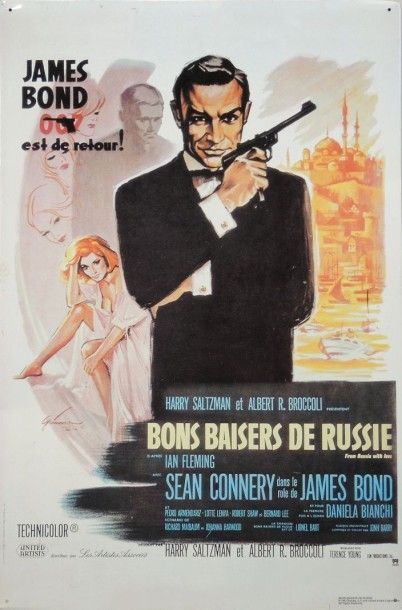 PLAQUE EN TOLE Plaque en tôle "Bons baisers de Russie" (James Bond 007)