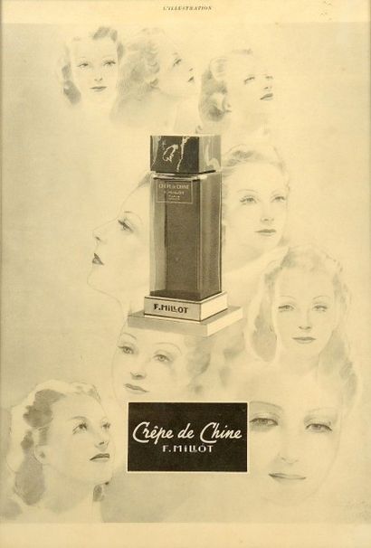 PUBLICITES PARFUM 1925 Paire de publicités imprimées pour les parfums MILLOT, GODET

Vers...