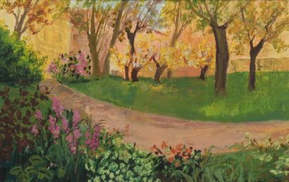 Anne CIBOT (XXème siècle) "Un jour d'avril au parc" 


Pastel sur papier signé en...