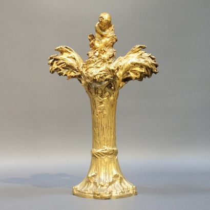 Raoul LARCHE (1860-1912) "Les blés"

Importante lampe à 4 lumières en bronze doré

Signée...
