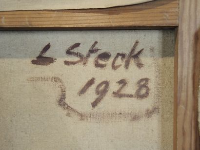 Léon STECK (1883-1960) "Le martyre de Saint Sébastien"

Huile sur toile signée au...