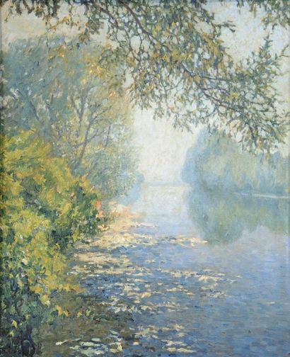 Raymond THIBESART (1874-1968) "Bords de Seine, matin"

Huile sur toile signée en...