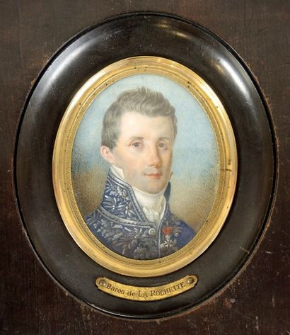Anonyme, XIXème siècle "Portrait d'un homme de qualité"

Miniature de format ovale,...