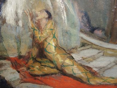 Jean Gabriel DOMERGUE (1889-1962) "Commedia dell’arte à Venise"
Huile sur carton...