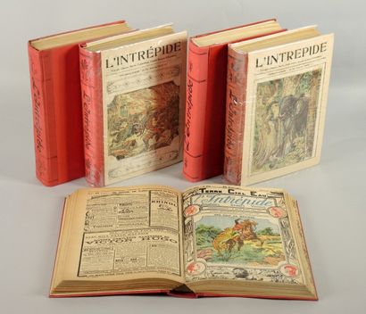 L'INTREPIDE - 1920 à 1925 Collection de 5 reliures du périodique illustré L'INTREPRIDE,...