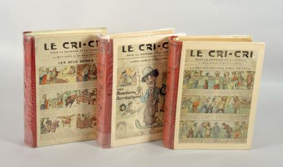 LE CRI-CRI - 1923 à 1925 3 reliures du périodique illustré LE CRI-CRI, reliure éditeur,...