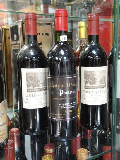 POMEROL - PAUILLAC - COGNAC Lot de 4 bouteilles :


- 1 bouteille Château Rêve d'Or,...