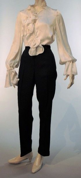 Sonia Rykiel, Loubarok Pantalon droit à revers à légère fourche basse en laine mélangée...