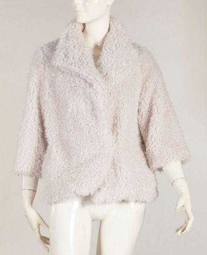 Soma Veste en polyester et laine beige rosé façon fausse fourrure laineuse beige...