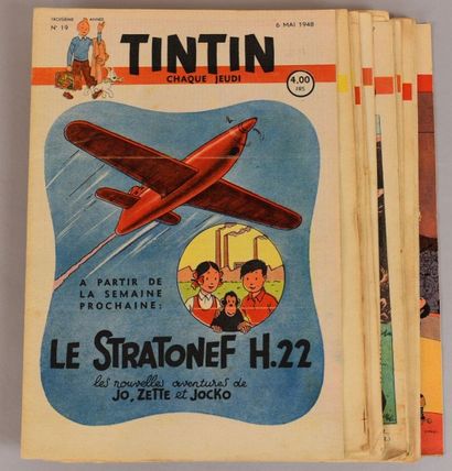 DIVERS TINTIN DIVERS TINTIN Lot divers de 18 pièces Lot Journal de Tintin - édition...