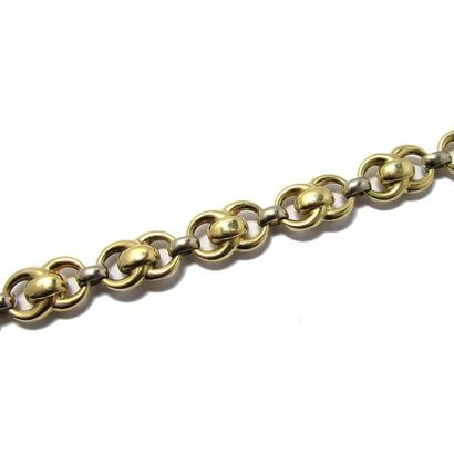 Bracelet BRACELET articulé en or jaune 18k (750/°°), composés de maillons ronds reliés...