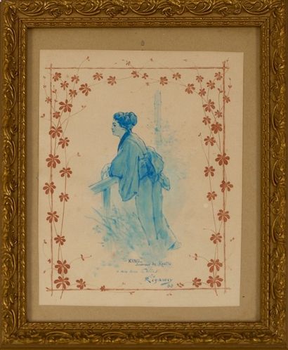 Félix-Elie REGAMEY (1844-1907) "KINO, souvenir de Kiotto"




Dessin à lavis bleu...