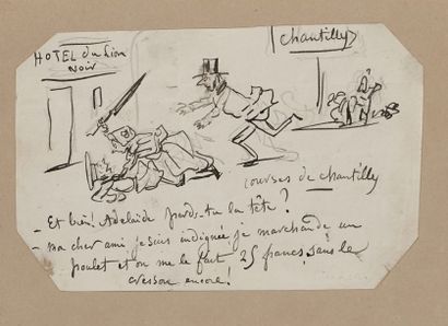 DORÉ Gustave (1832-1883) & DIVERS "Etude de personnages"
Crayon noir sur papier
20,5...