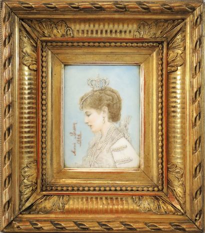 Marie BESSON (XIXe) Marie BESSON (XIXe)


"Portrait de Sarah Bernhardt en Reine d'Espagne...